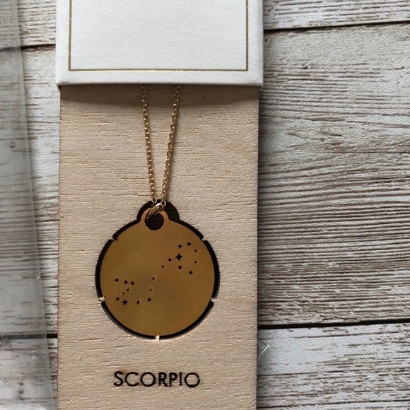 Scorpio constellation gold plated steel necklace by "Outdoor Metalworks" - NWT - Picture 3 of 8